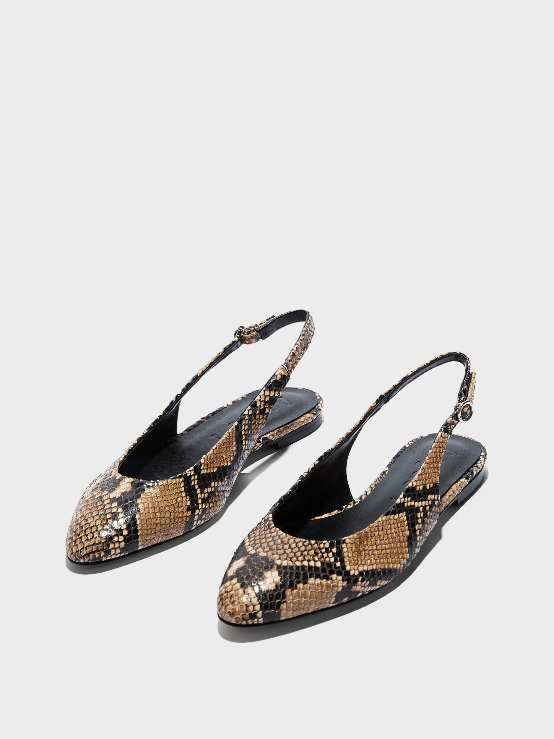 Amelia Snake Print Slingback Flats - Image 3