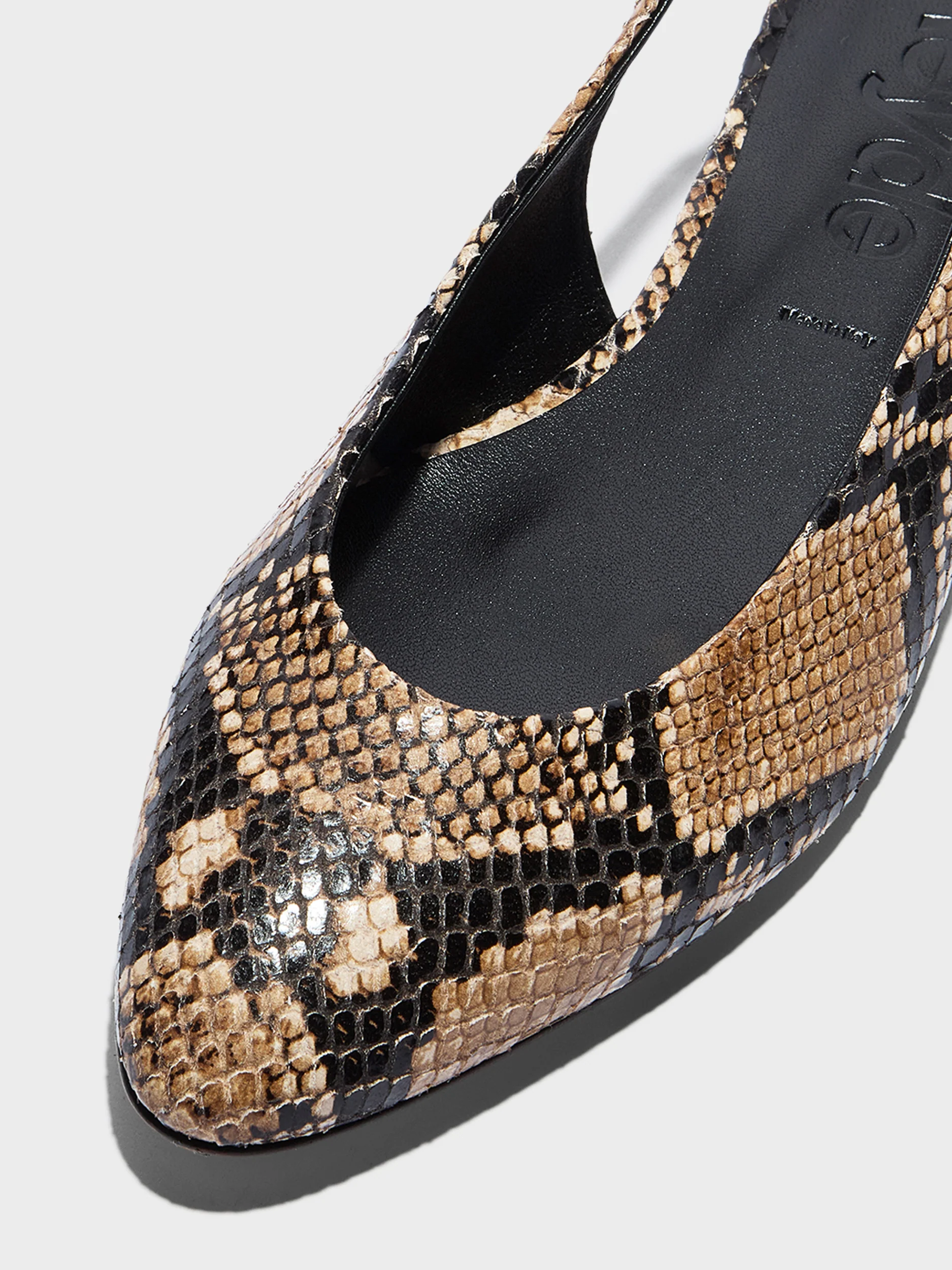 Amelia Snake Print Slingback Flats - Image 4