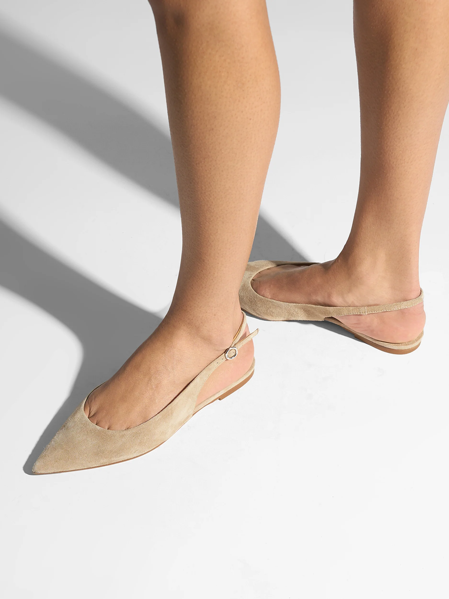 Annora Suede Slingback Flats - Image 2