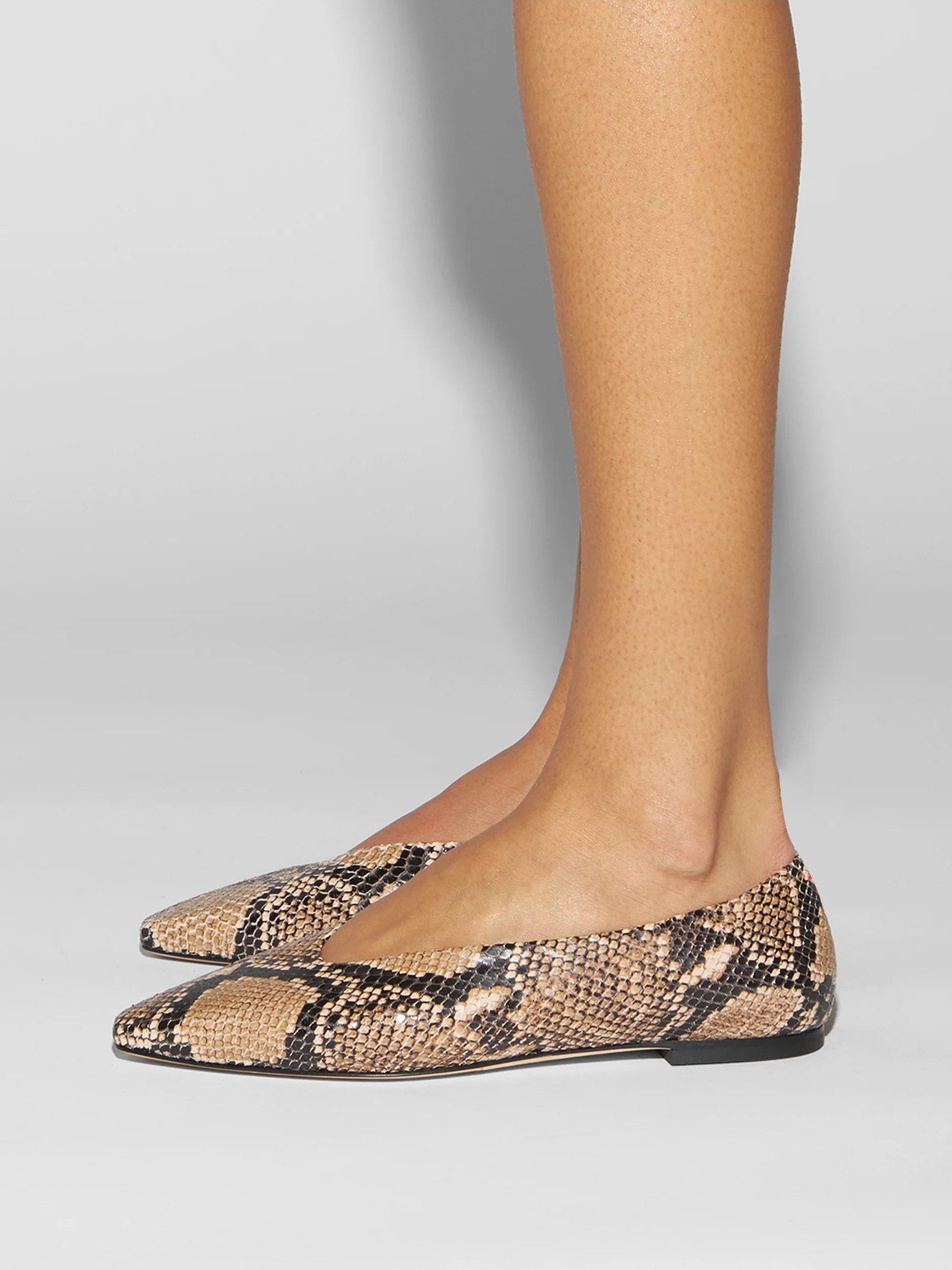 Betty Snake Print Ballet Flats - Image 6