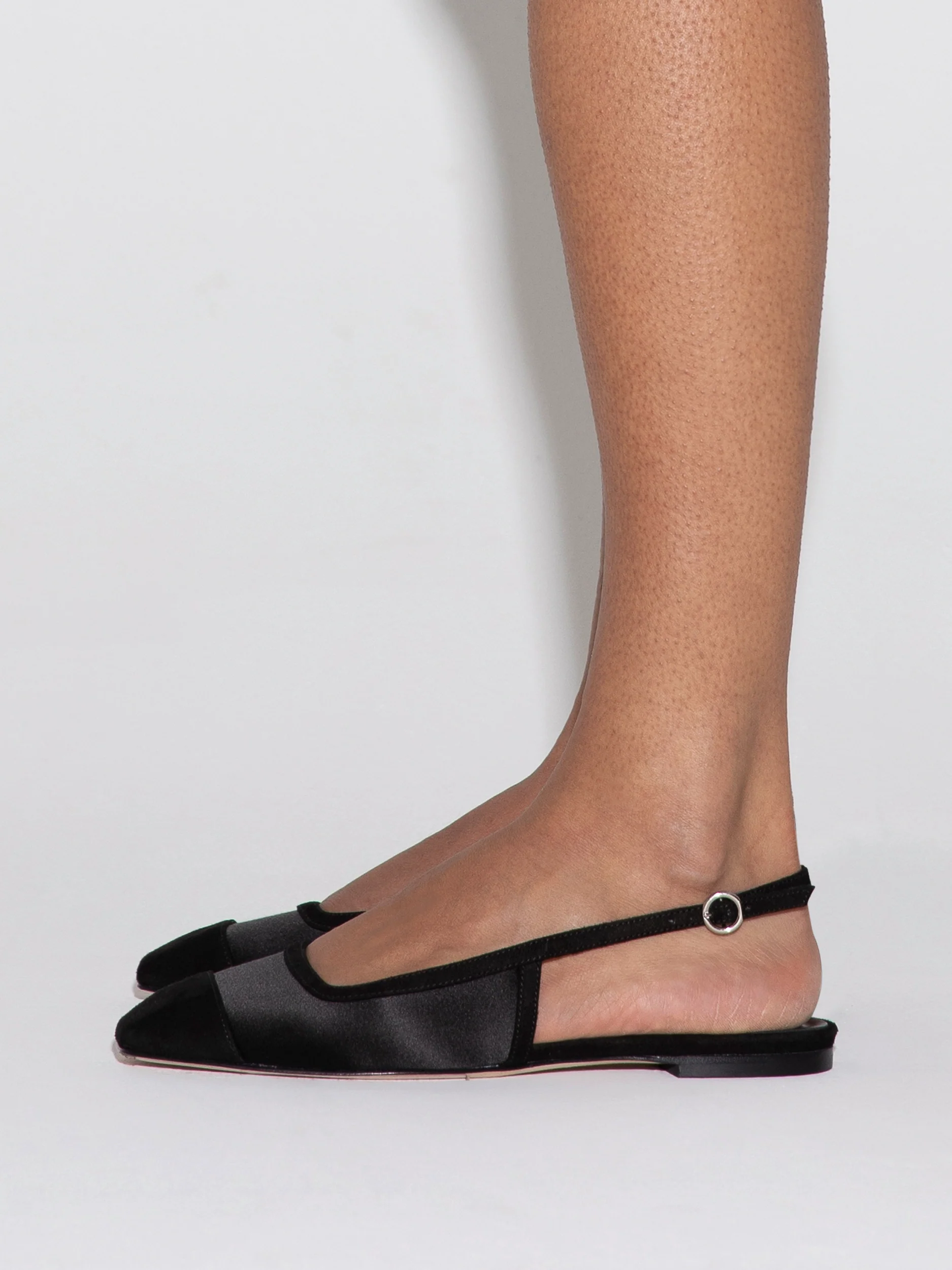 Geraldine Satin Toe-Cap Flats - Image 6