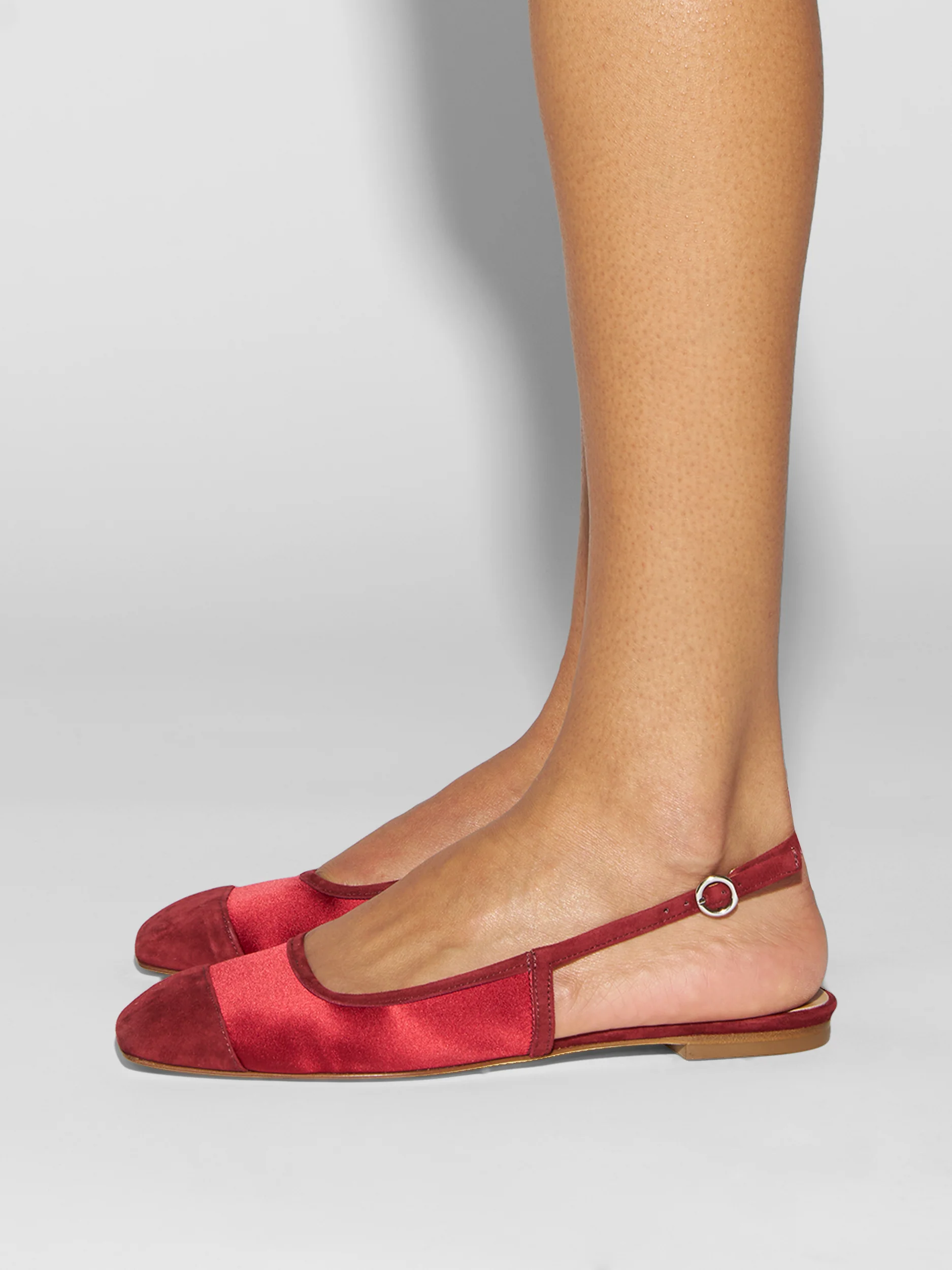 Geraldine Satin Toe-Cap Flats - Image 6