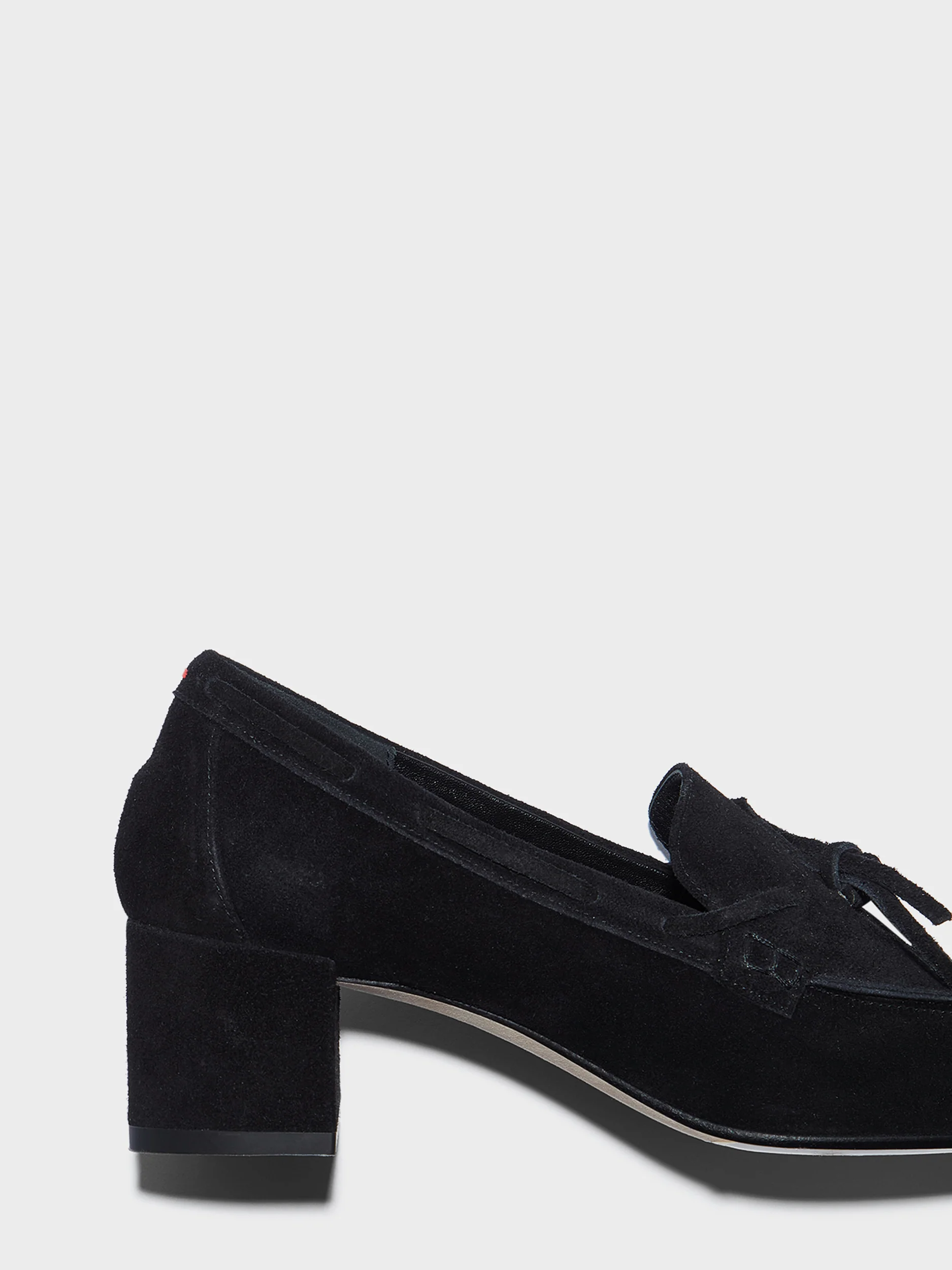 Grenn Suede Heeled Loafers - Image 4