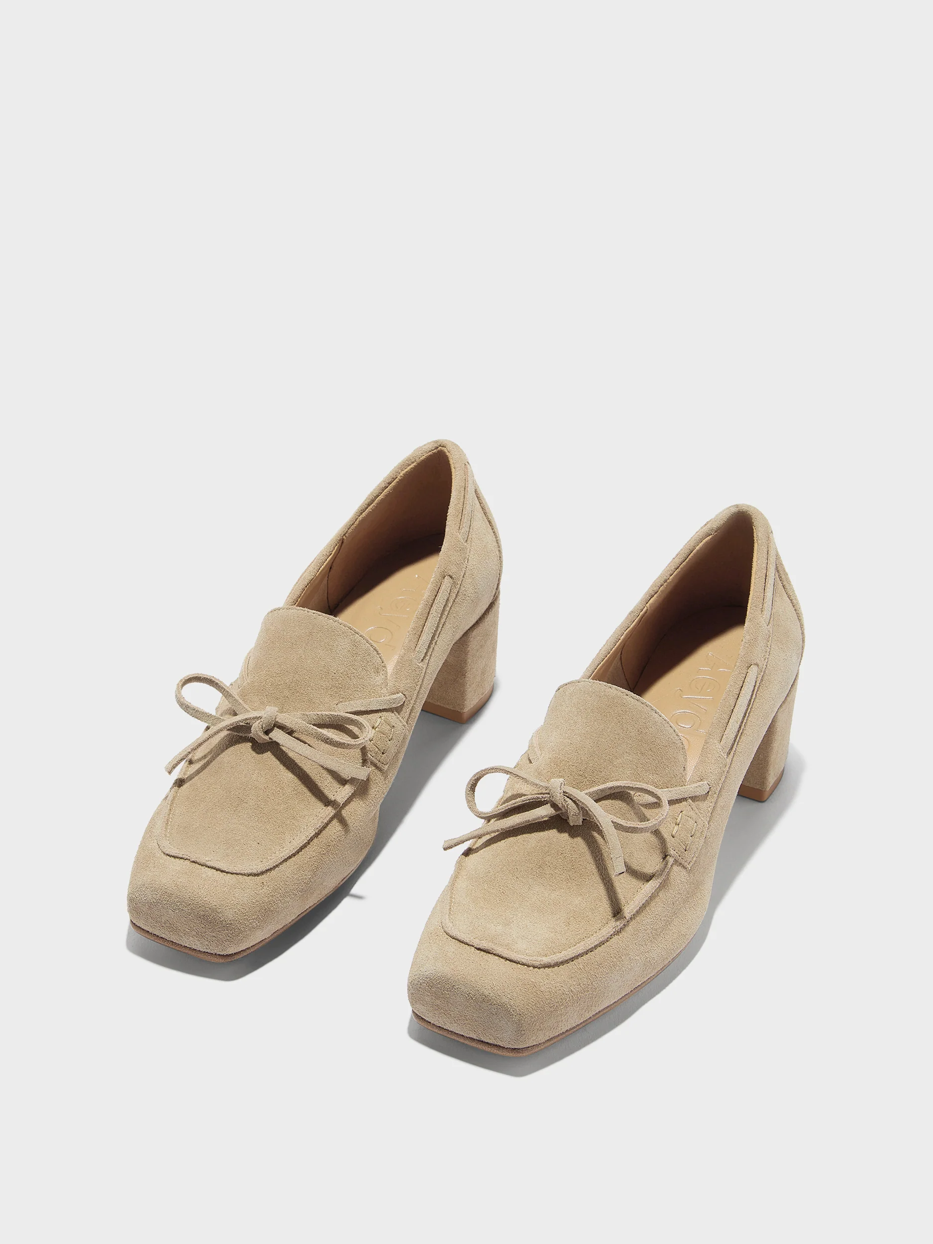 Grenn Suede Heeled Loafers - Image 3