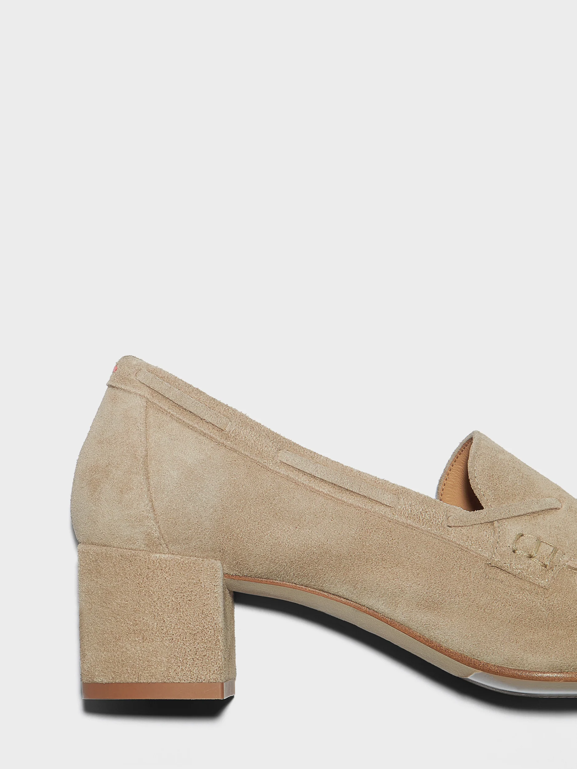 Grenn Suede Heeled Loafers - Image 4