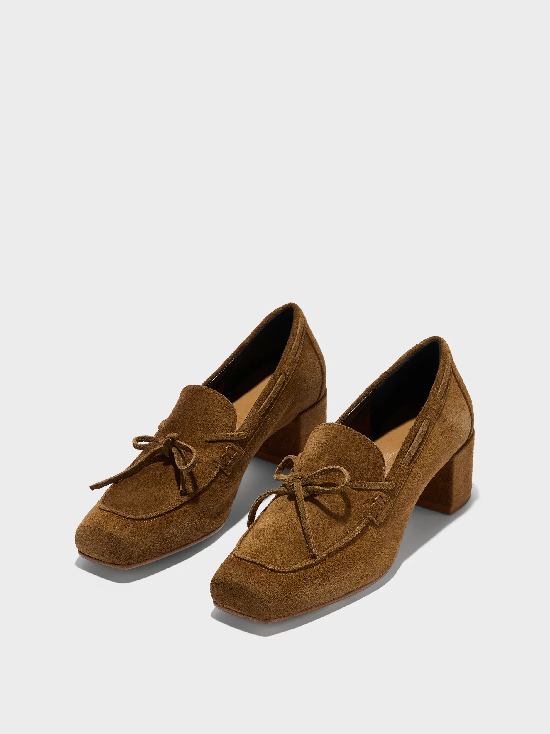 Grenn Suede Heeled Loafers - Image 3