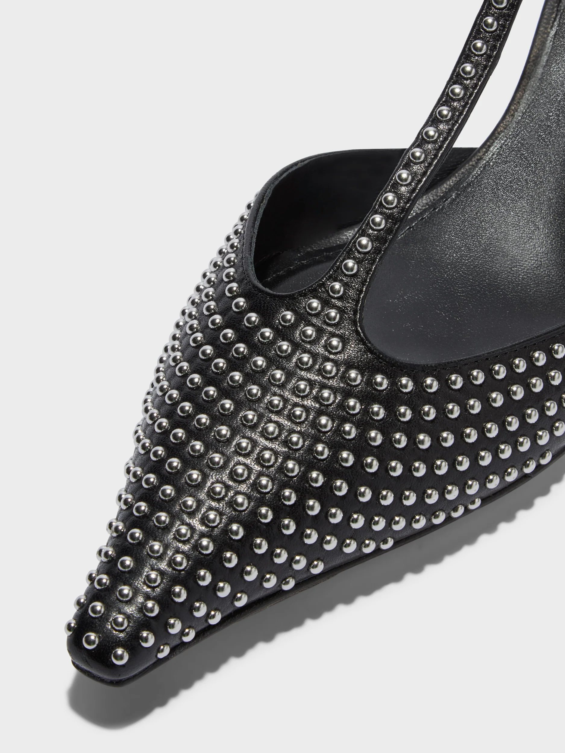 Liz Mini Stud Leather Pumps - Image 4