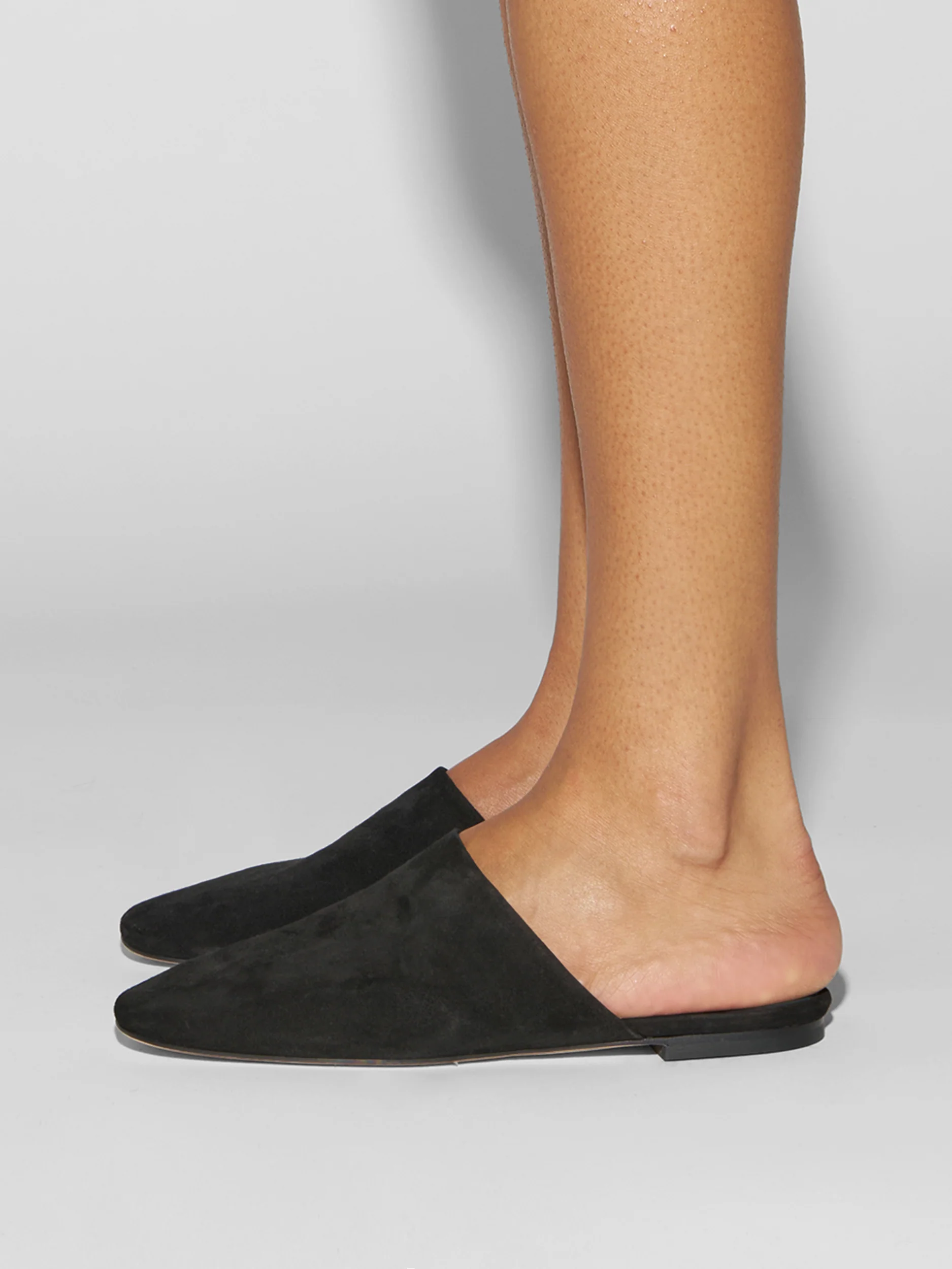 Rega Suede Round-Toe Mules - Image 6