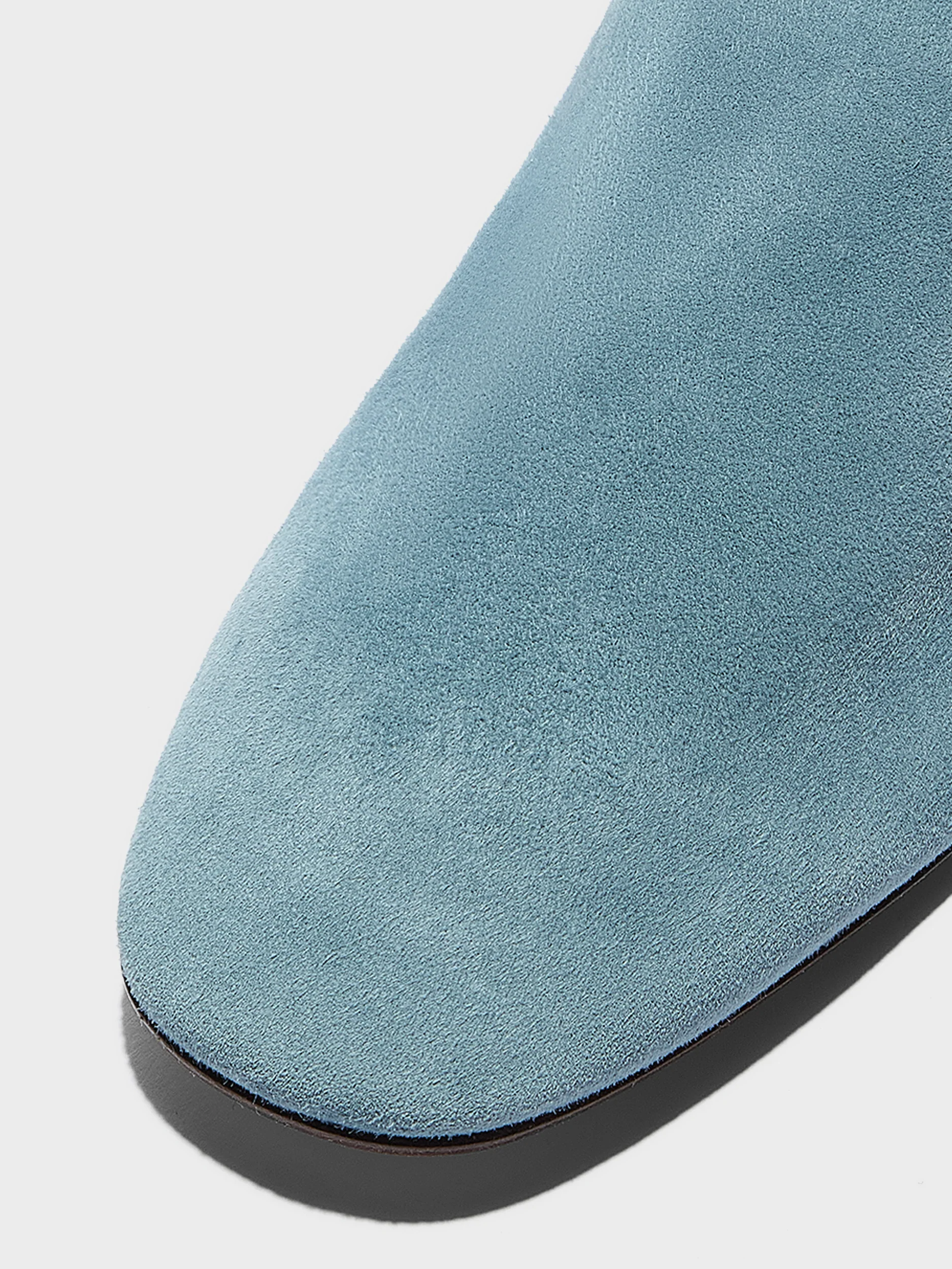 Rega Suede Round-Toe Mules - Image 4