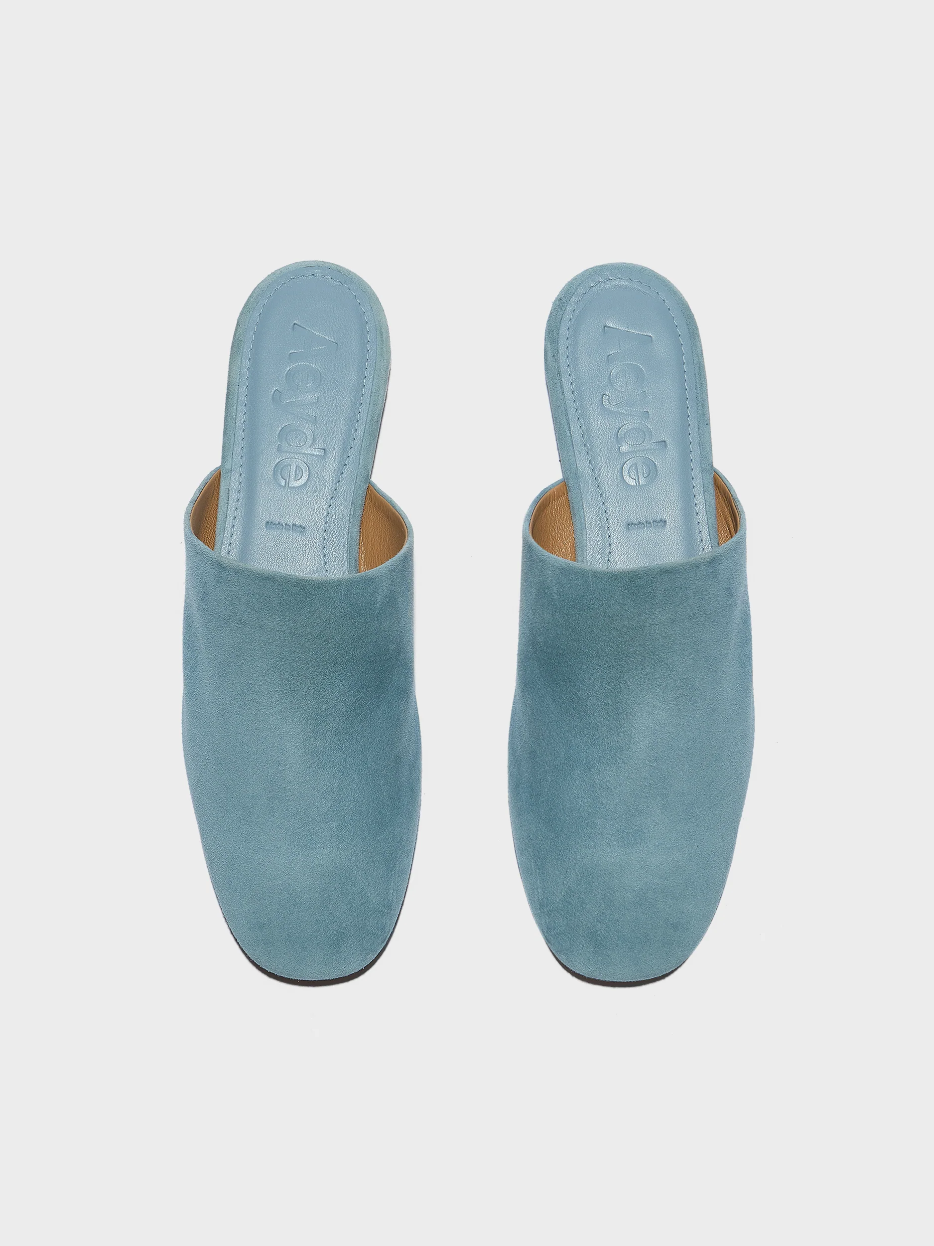 Rega Suede Round-Toe Mules - Image 5