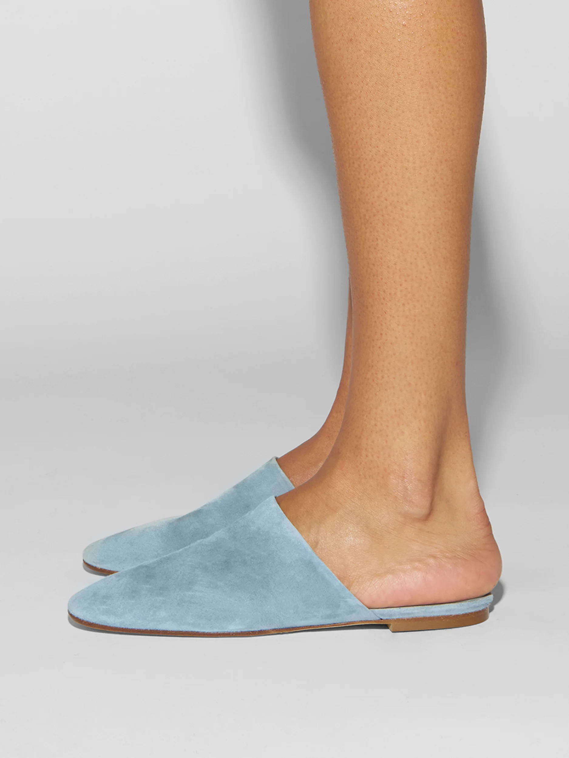 Rega Suede Round-Toe Mules - Image 6