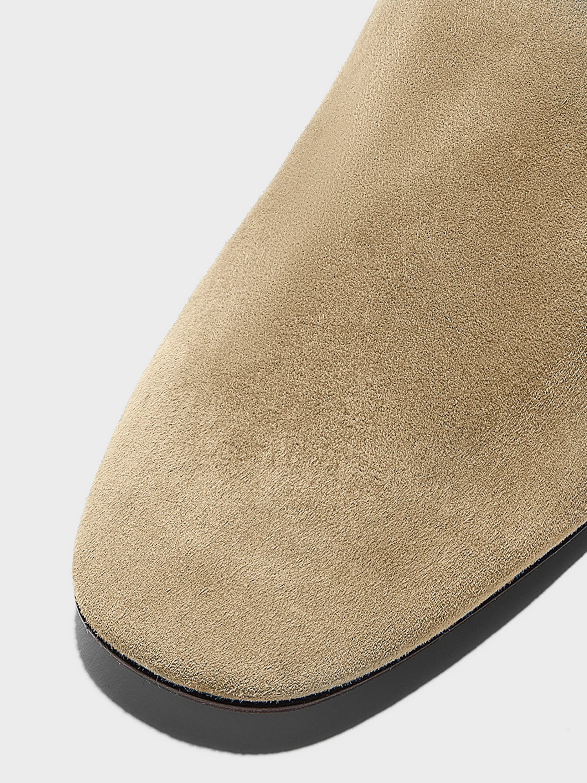 Rega Suede Round-Toe Mules - Image 4