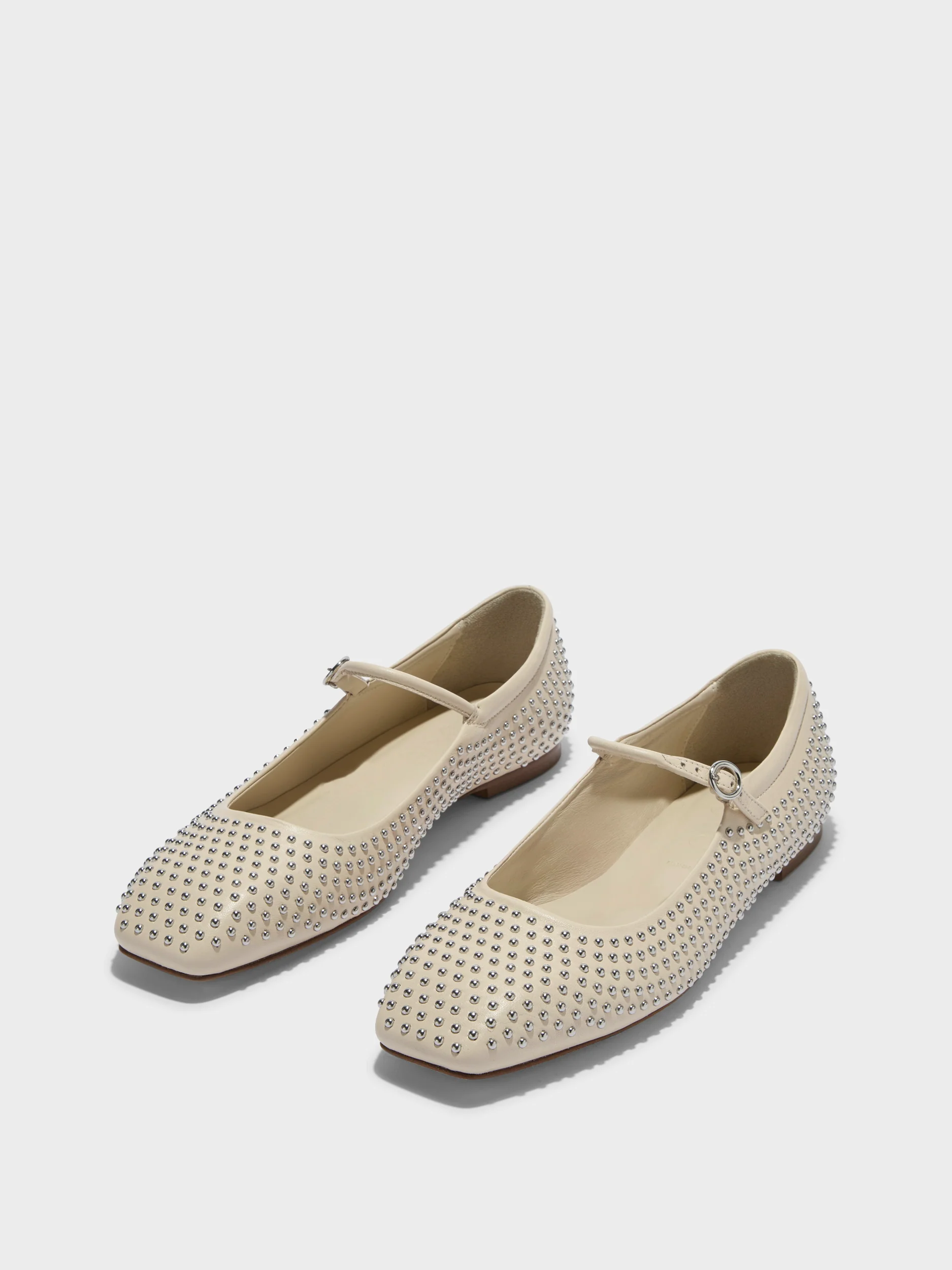 Uma Mini Studs Leather Flats - Image 3