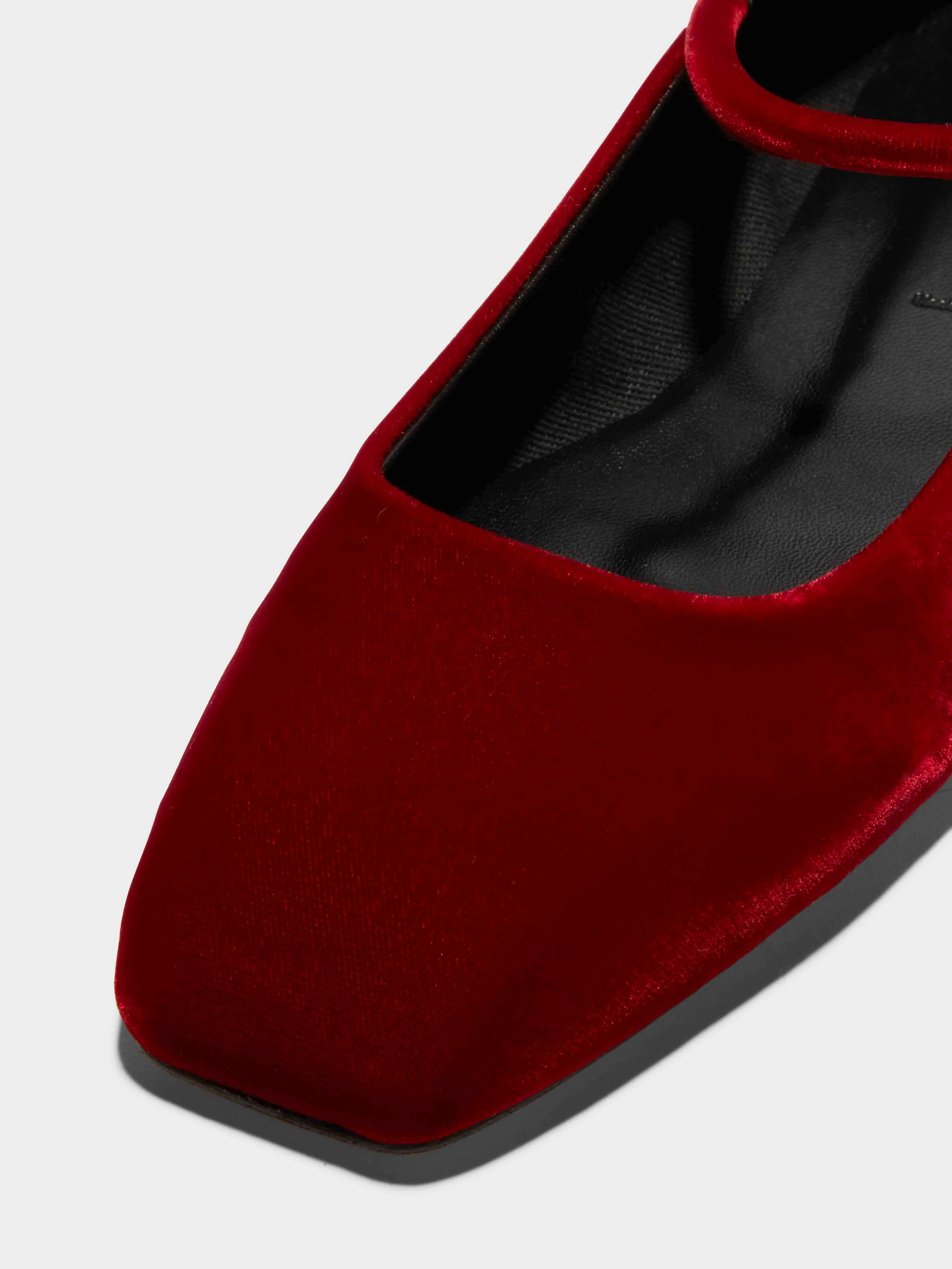 Uma Velvet Mary-Jane Flats - Image 3
