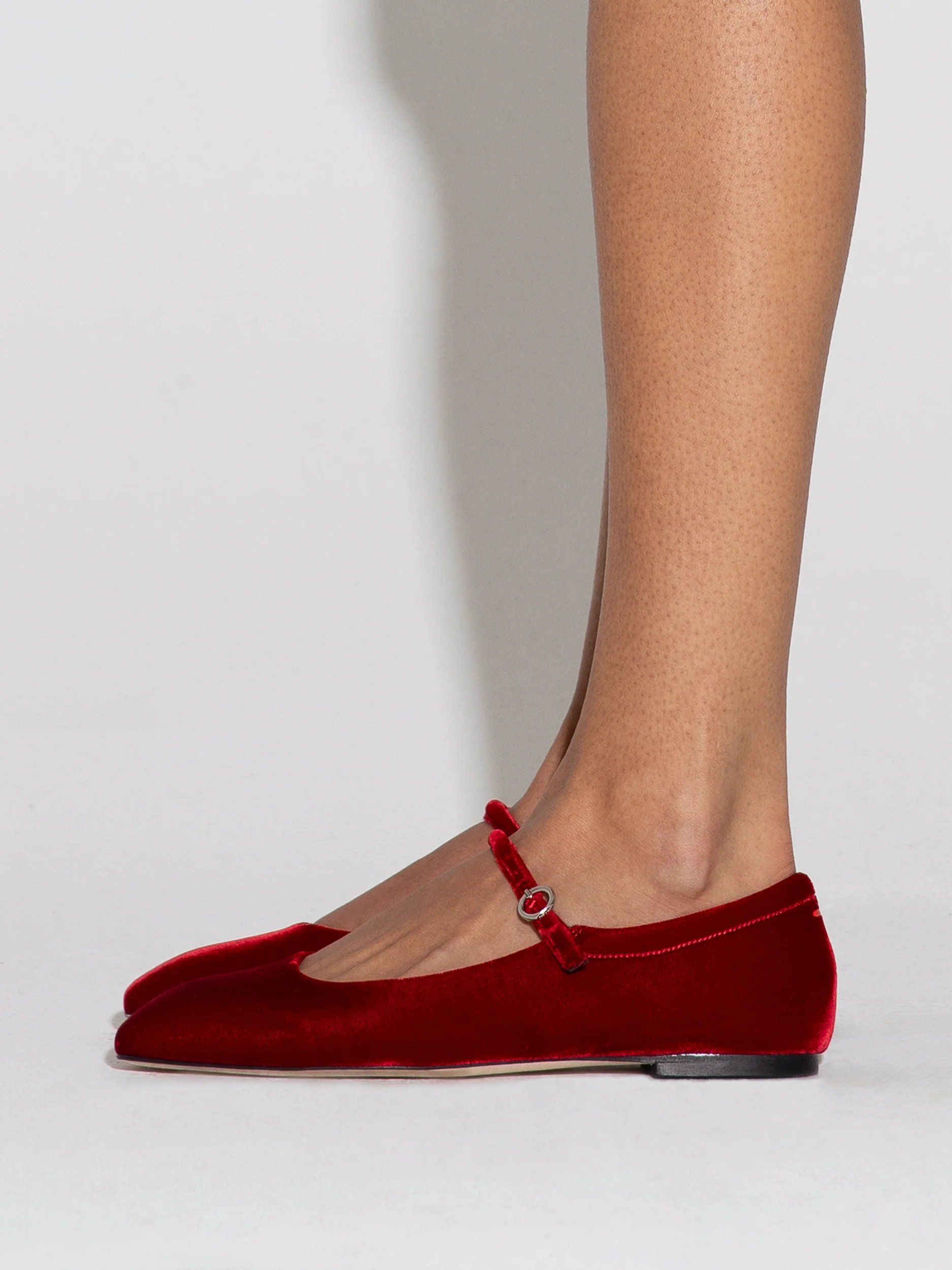 Uma Velvet Mary-Jane Flats - Image 6